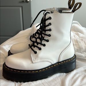 White Platform Dr.Martens Jadon Boots